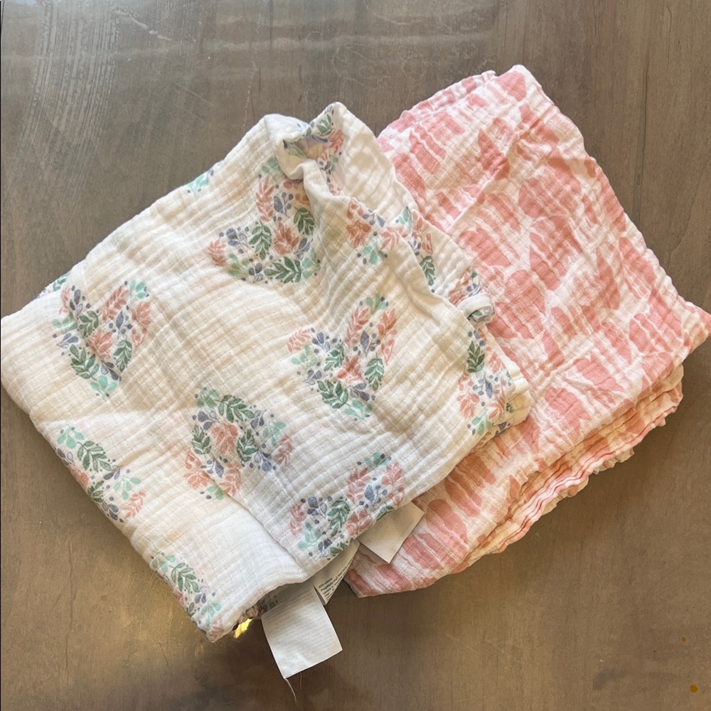 aden + anais Floral and Pink Swaddles